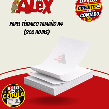 Imagen del producto PAPEL TÉRMICO TAMAÑO A4 (200 HOJAS)