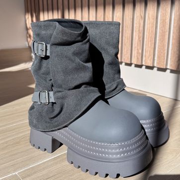 BOTAS JEAN GRIS DENIM  - imagen 1