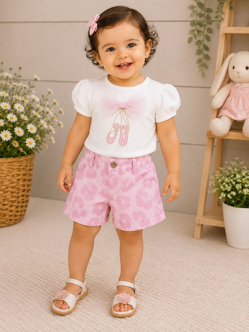 Conjunto short bebita