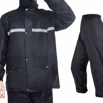 IMPERMEABLE NEGRO FUNDA CALIDAD REFLECTOR TALLA XL - imagen 1