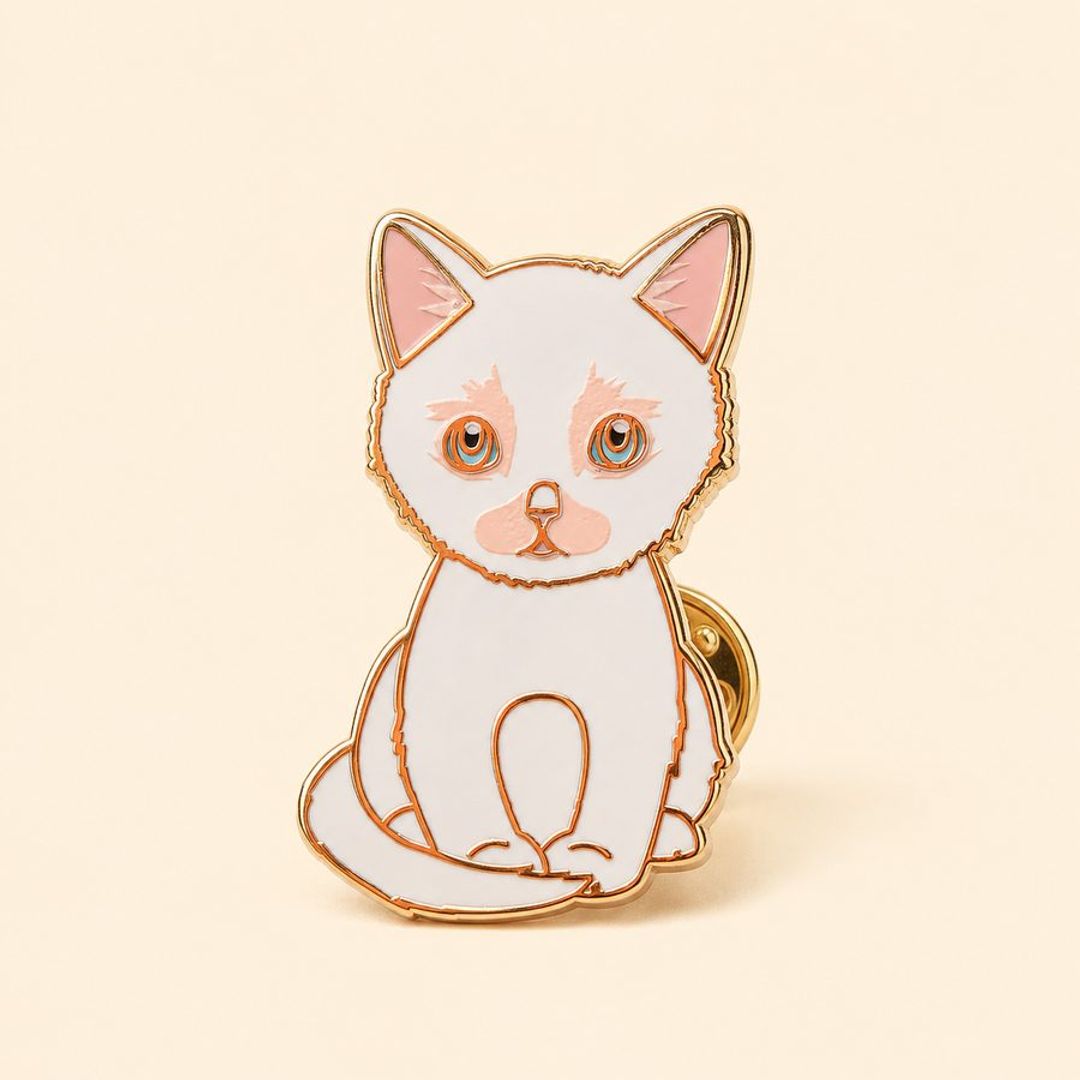 PIN GATO BLANCO