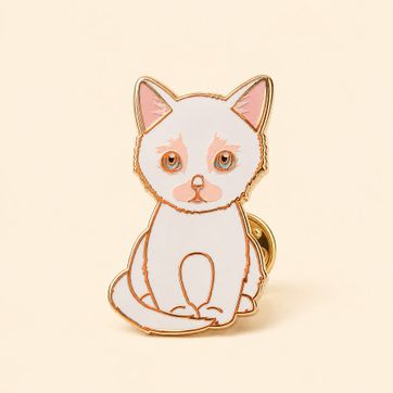 PIN GATO BLANCO - imagen 1