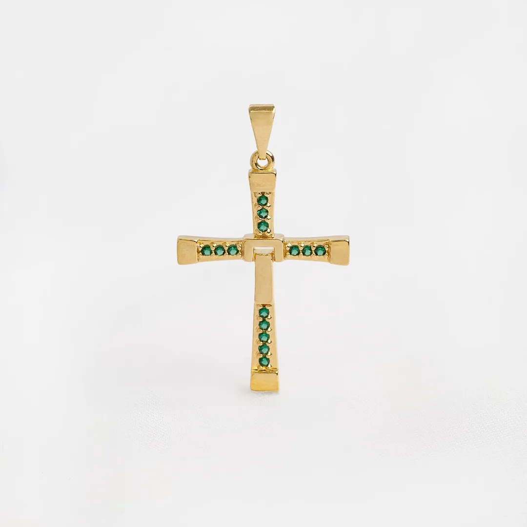 Dije Cruz Toretto 3.1 Cms Verde