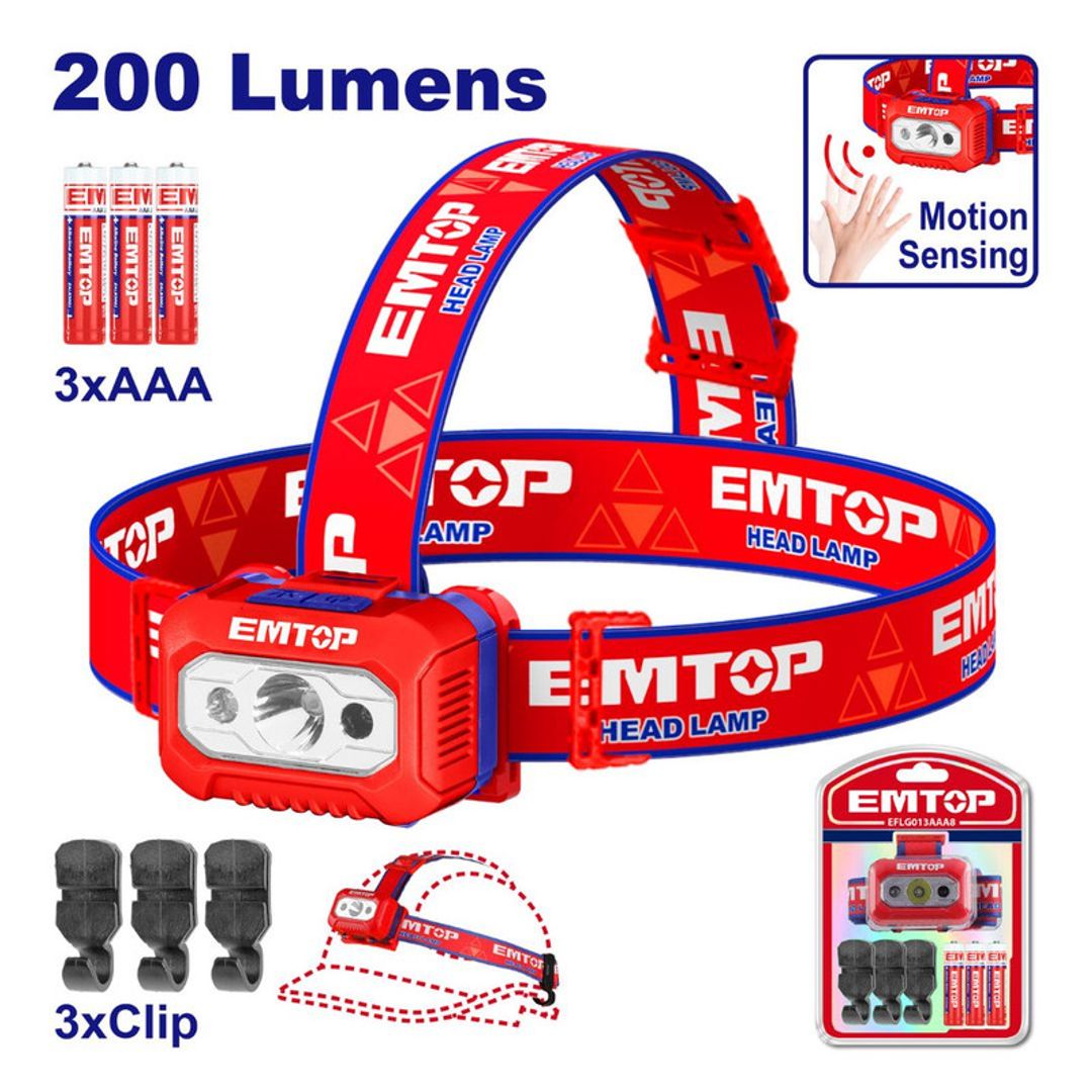 EMTOP LINTERNA LED TIPO MINERA 200 LUMENS SUPER EMTOP
