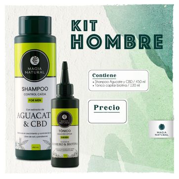 Imagen del producto Kit para Hombres anticaída y crecimiento de magia natural 