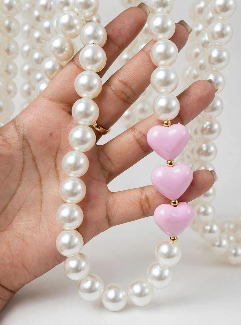 Collar Perlas Corazón 