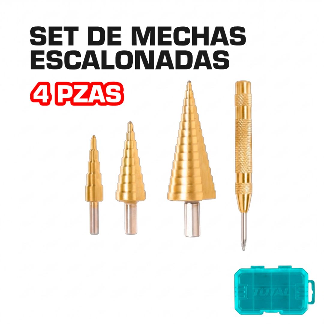 JUEGO DE MECHAS CONICAS 4 PIEZAS 