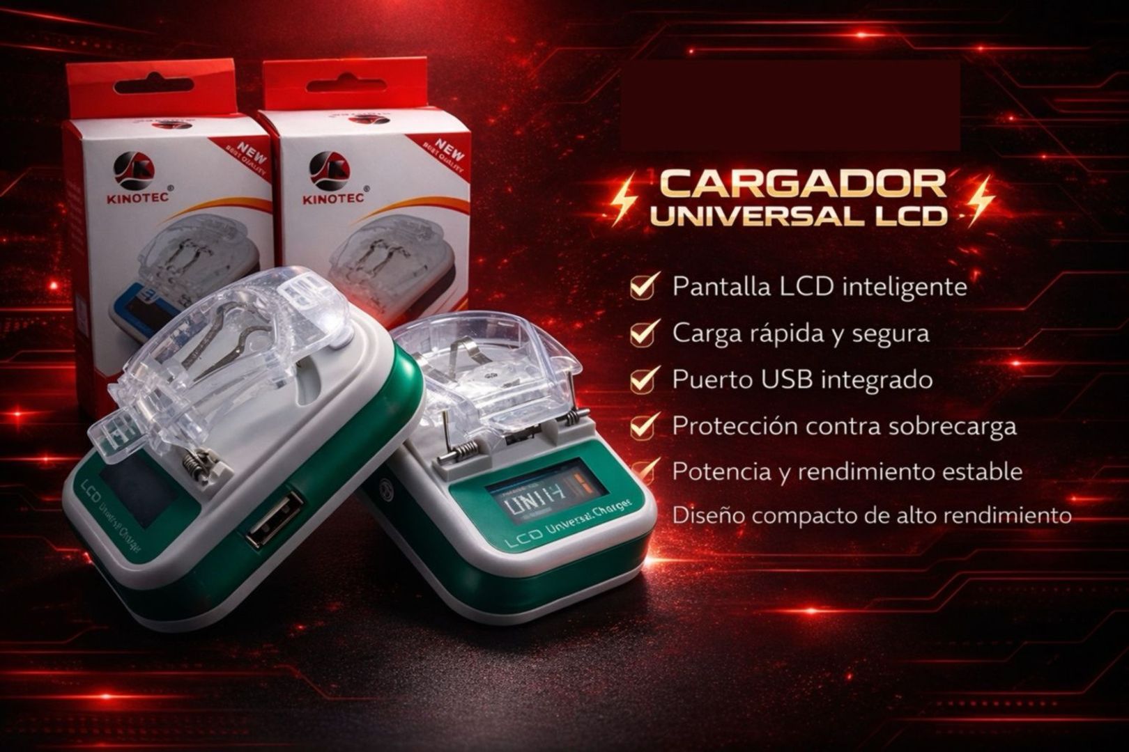Cargador Universal con Pantalla
