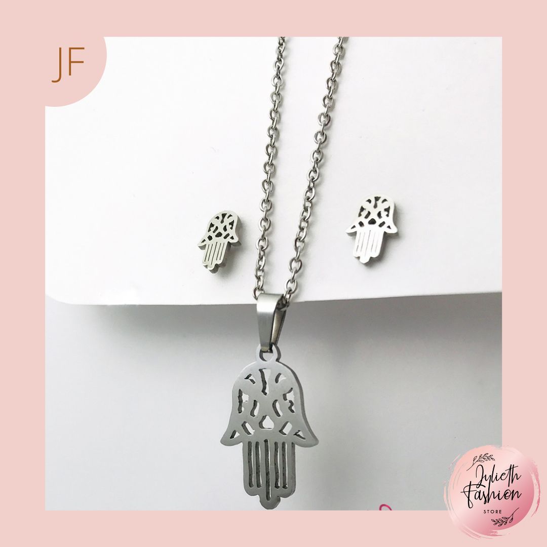 CONJUNTO COLLAR DIJE ARETES 