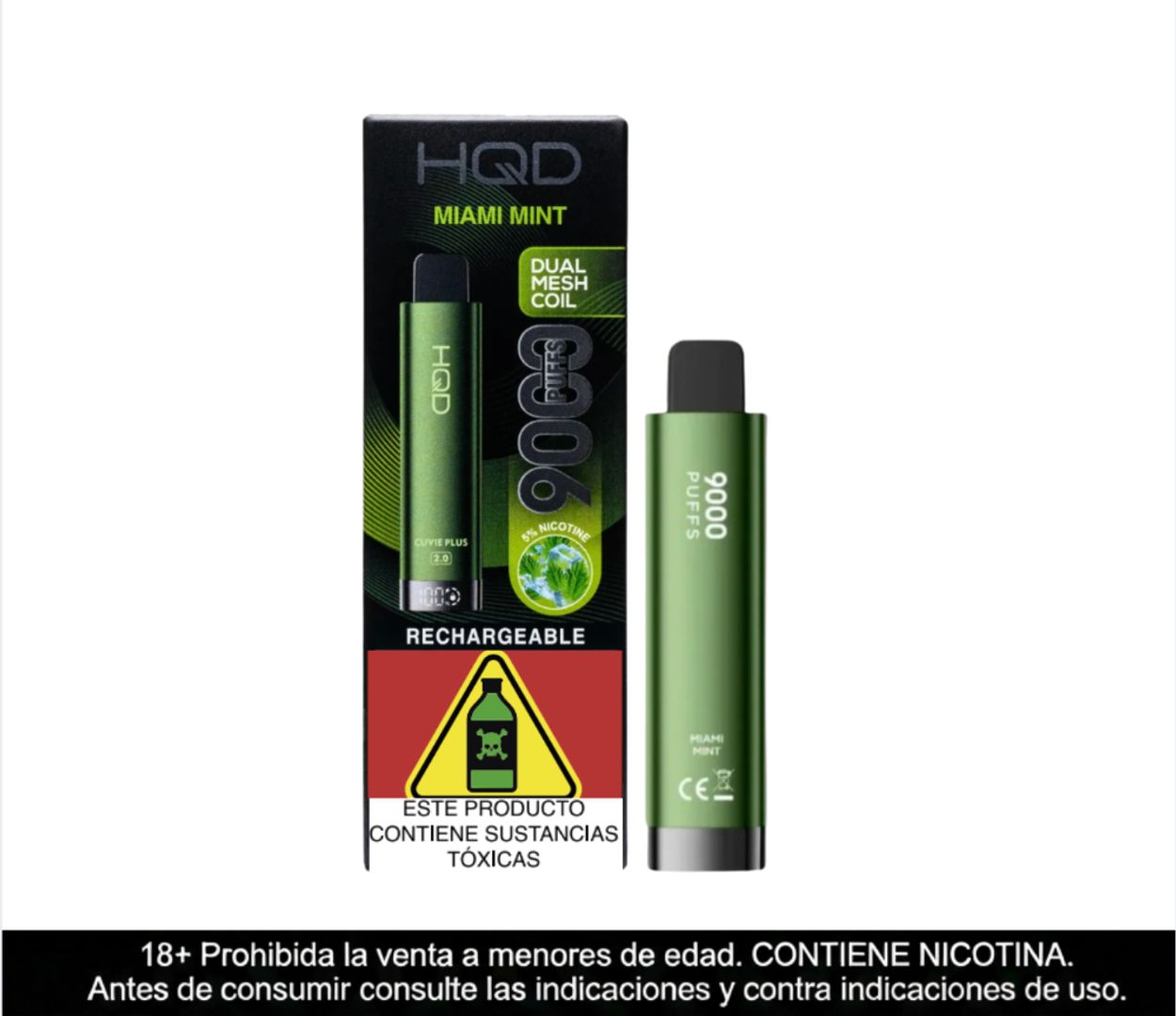 Hqd Cuvie Plus 2.0 Miami Mint 9.000 Puffs