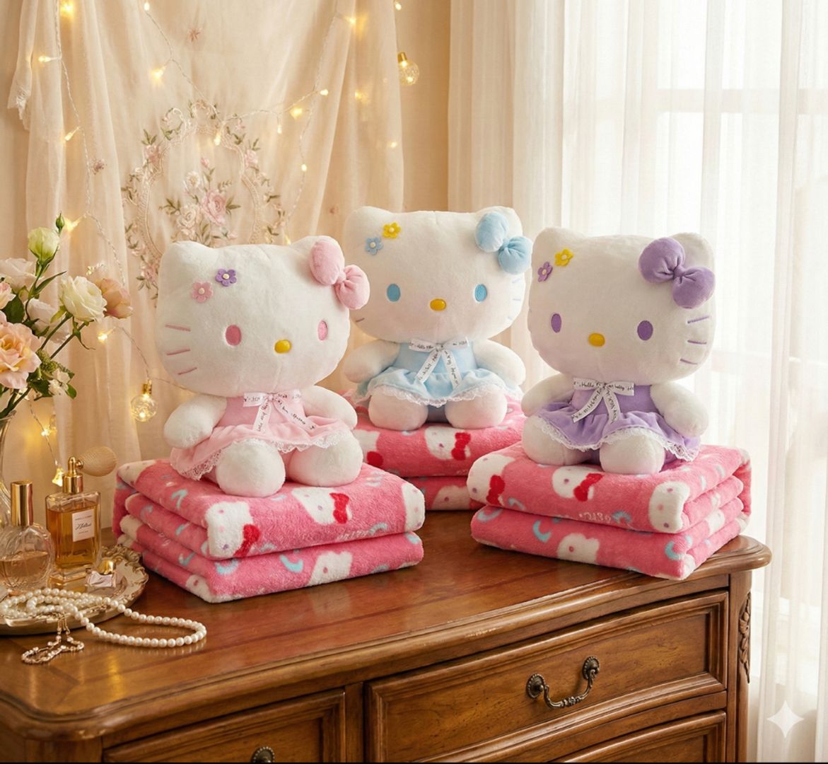 Hello kitty con cobija 