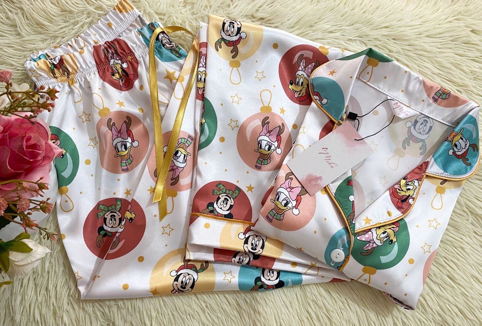 Set "Mickey Navideño" / Seda