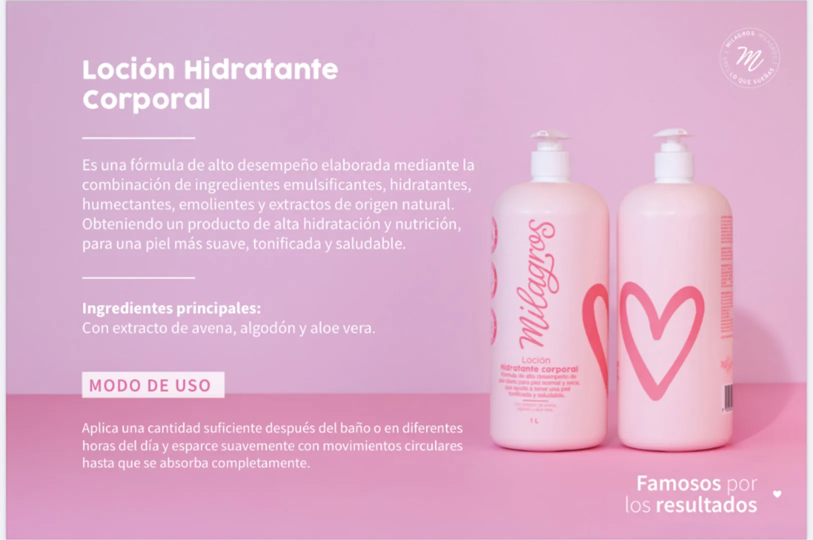 Crema hidratante corporal 1 litro