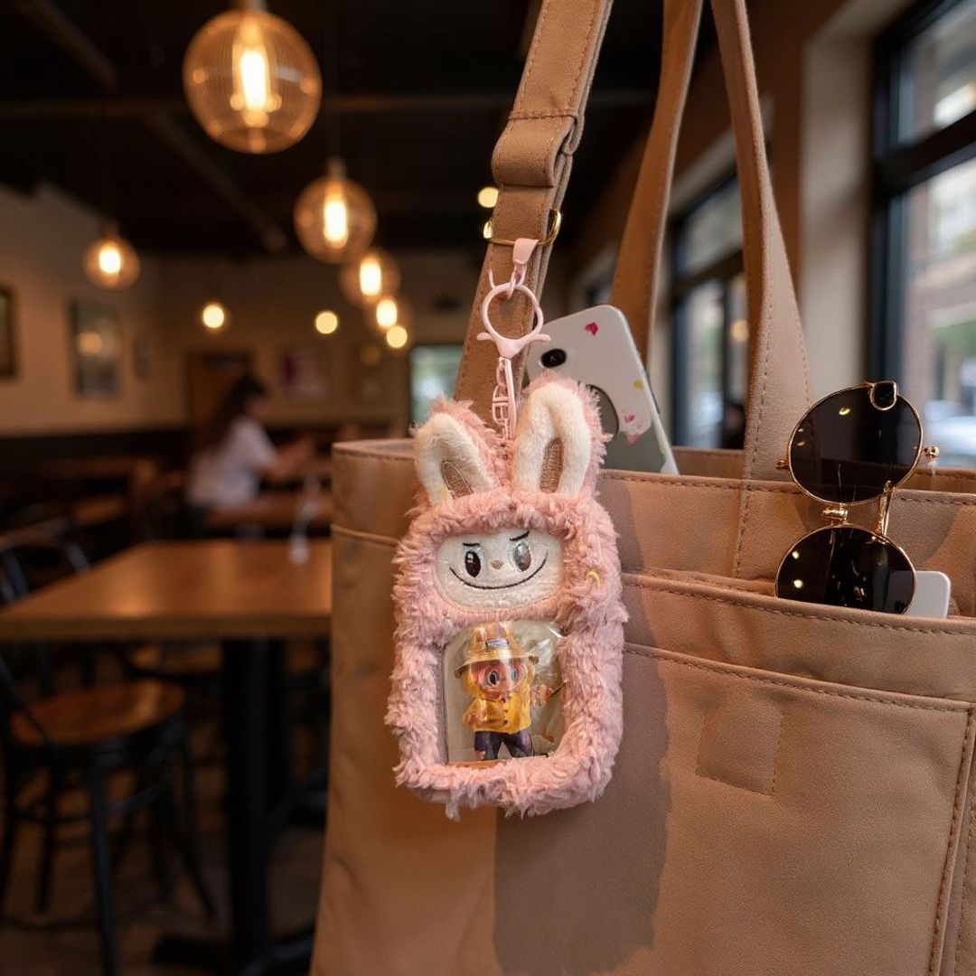 Portacarnet peluche labubu 