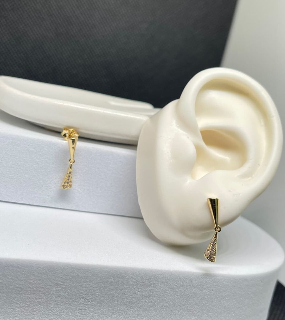 Aretes lagrima circonias cristal
