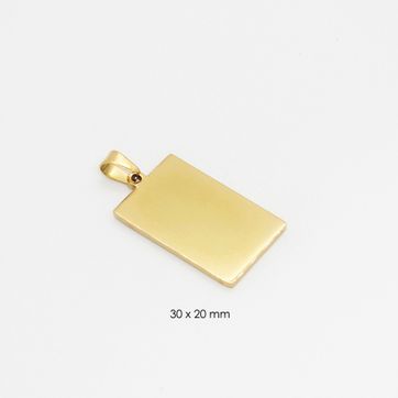 Imagen del producto DIJE PLACA CUADRADA 30 X 20 MM