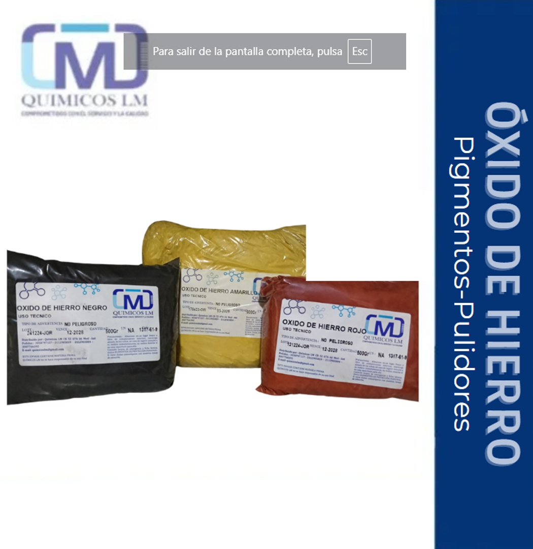 OXIDO DE HIERRO X500gr