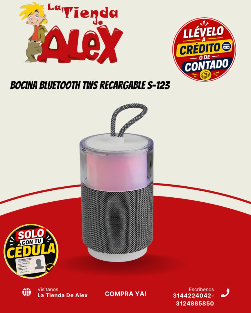 Bocina Bluetooth TWS Recargable S-123