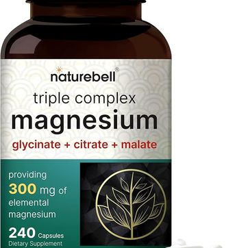 Triple Magnesio complex 240 cap  Glicinato  Citrato  Malato Naturebell - imagen 1