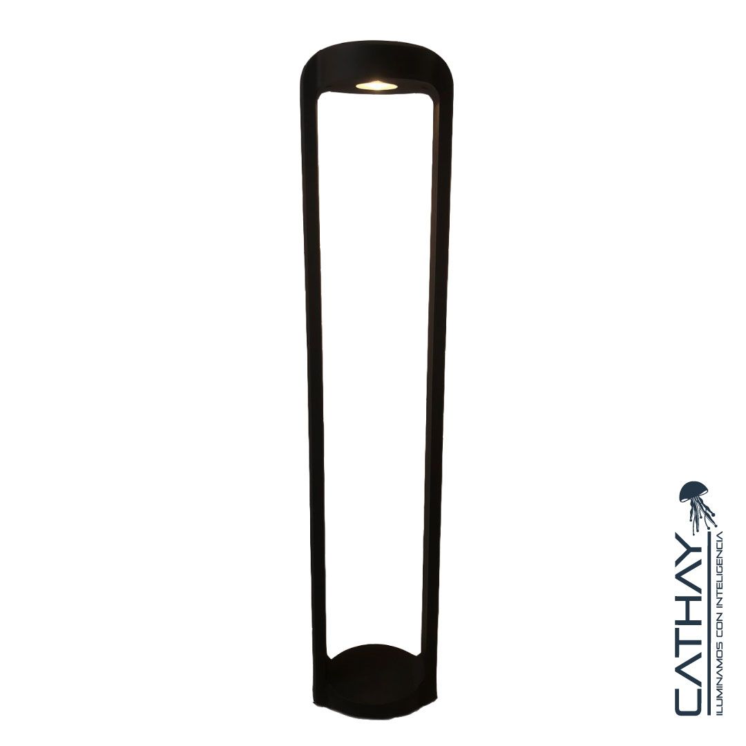 BOLARDO DE EXTERIOR CHASIS NEGRO 