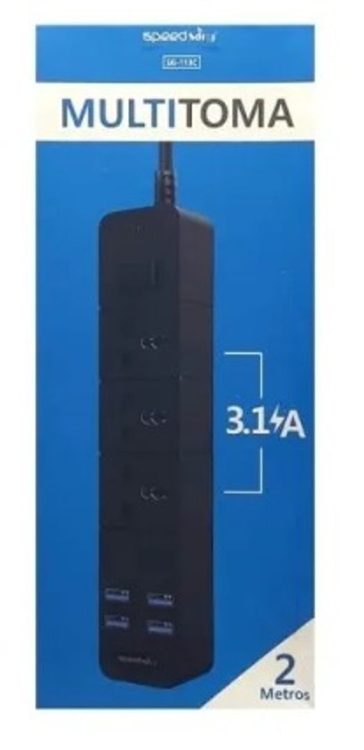 Multitoma SpeedSong USB y eléctrico 3.1A 2mt