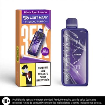 Imagen del producto Lost Mary Black Razz Lemon 35.000 Puffs Mt Turbo