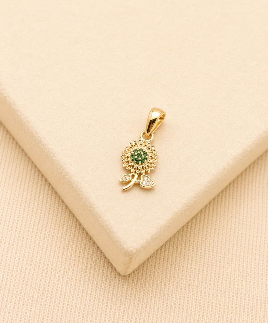 Dije girasol Esmeralda 