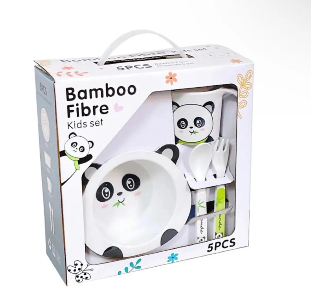 VAJILLA PANDA  NIÑOS  5 PIEZAS