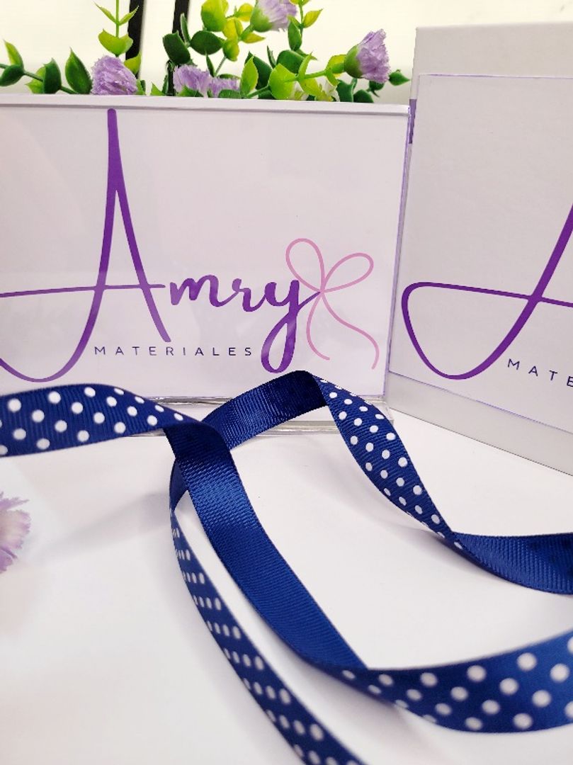 Estam. 1.5cm Faya Estampada Azul Oscuro