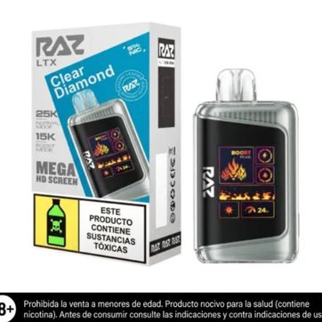 Imagen del producto Raz Clear Diamond 25.000 Puffs