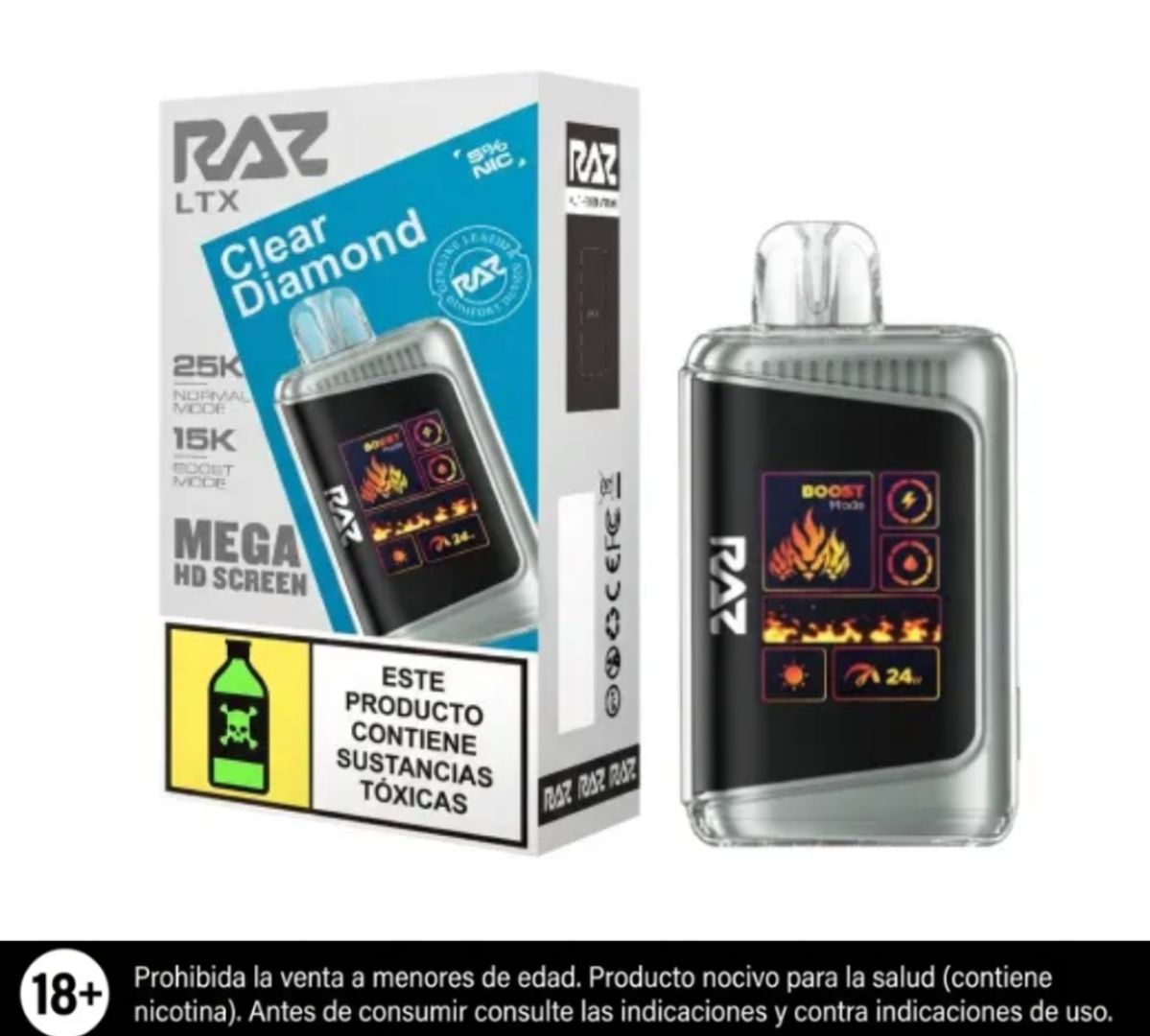 Raz Clear Diamond 25.000 Puffs