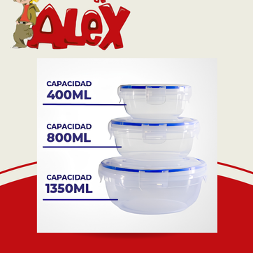 Imagen del producto SETX3 RECIPIENTES DE PLÁSTICO