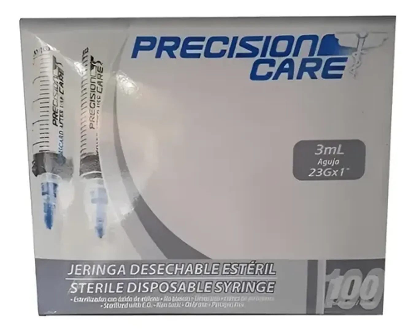 JERINGA 3ML 23G PRECISION AGUJA CORTA UNIDAD