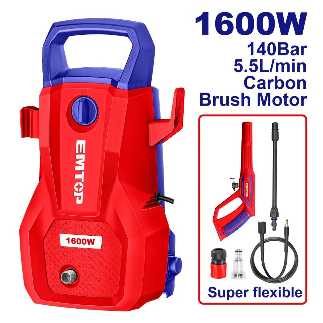 EMTOP HIDROLAVADORA 1.600W/120V 2.030PSI FLUJO 5,5L/MIN SUPER EMTOP