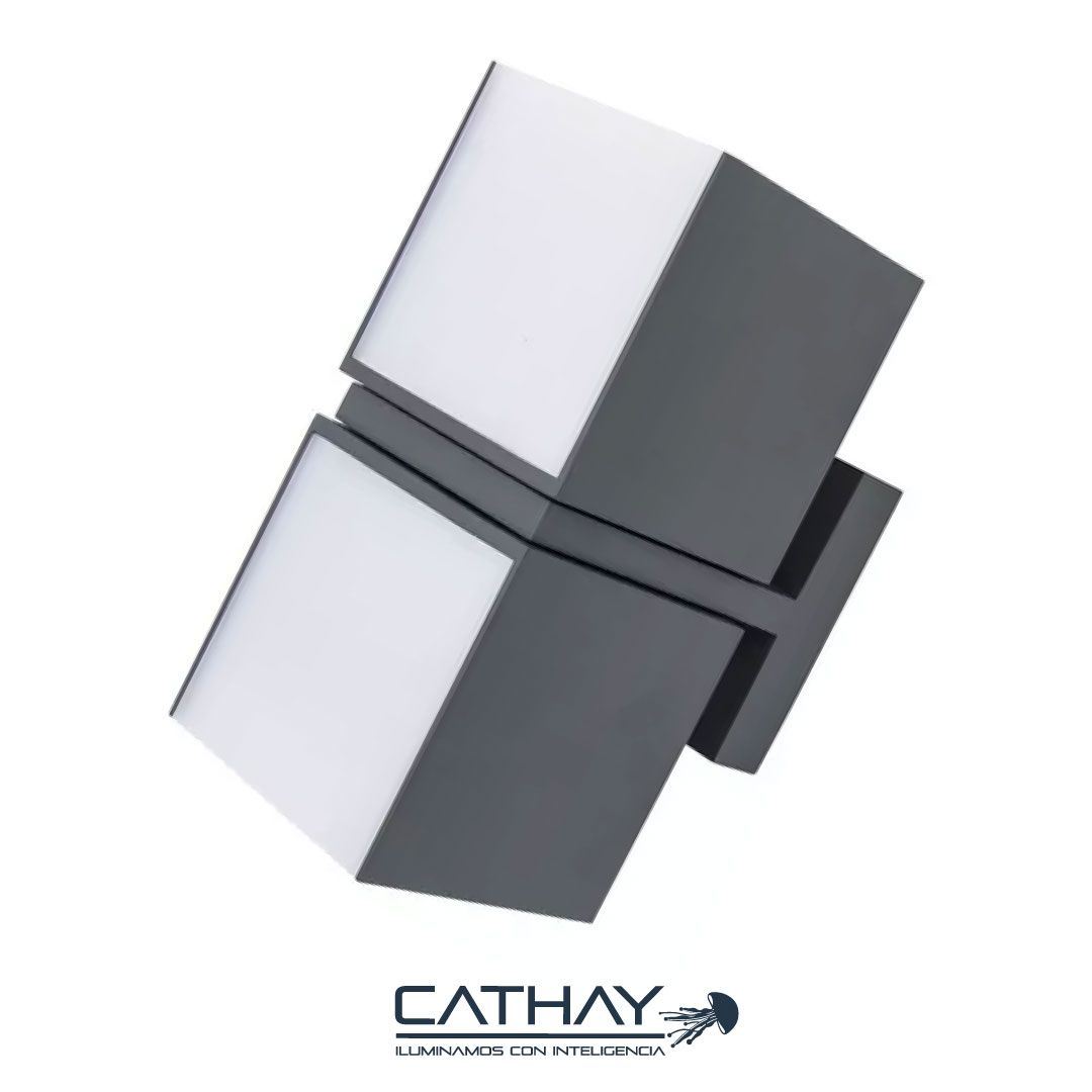 APLIQUE LED DE PARED DOBLE CUBO ECUALIZABLE  