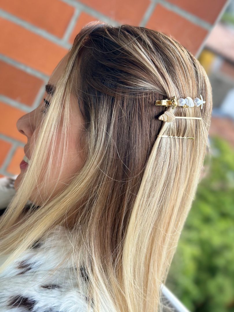 Set pinza x 3 concha de mar 