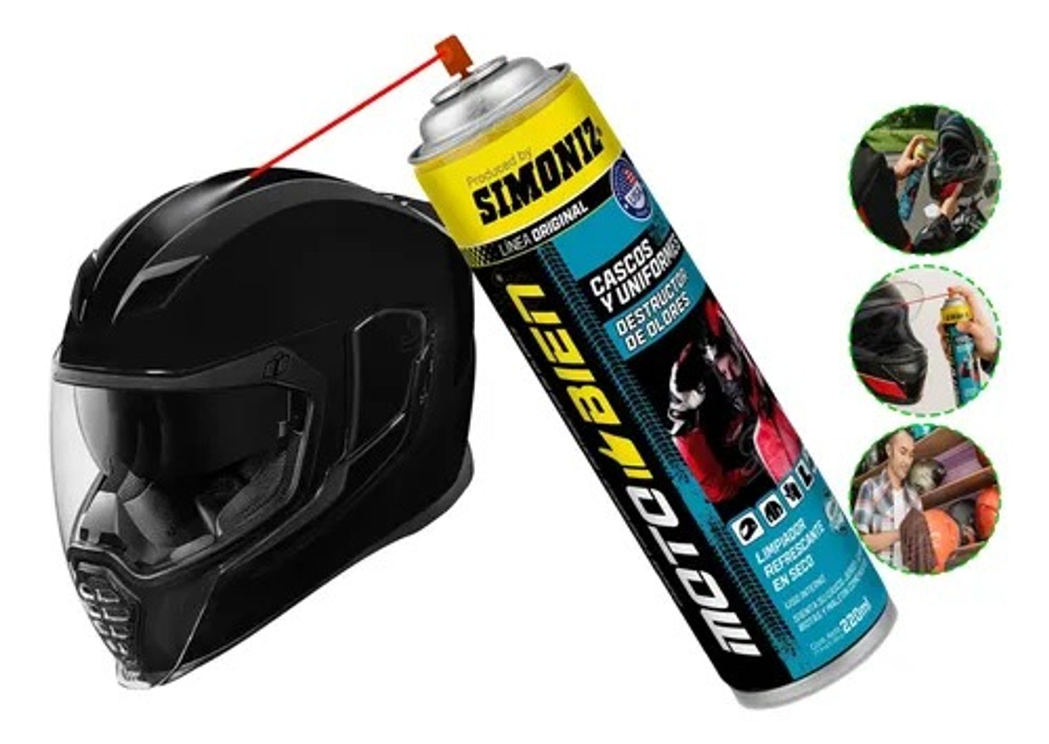 LIMPIADOR DE CASCOS  REFRESCANTE EN SECO 220 ML