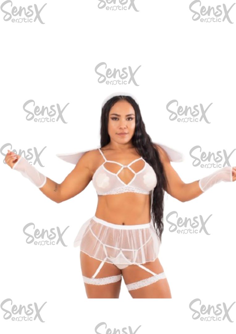 Ángel Negro y blanco  – Misterio y Sensualidad en una Sola Prenda