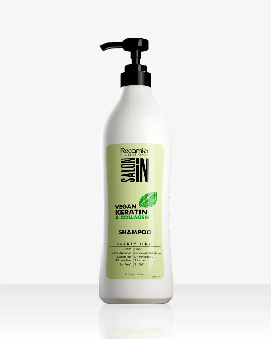 SHAMPOO VEGAN KERATIN COLLAGEN 1000ML SALON IN RECAMIER