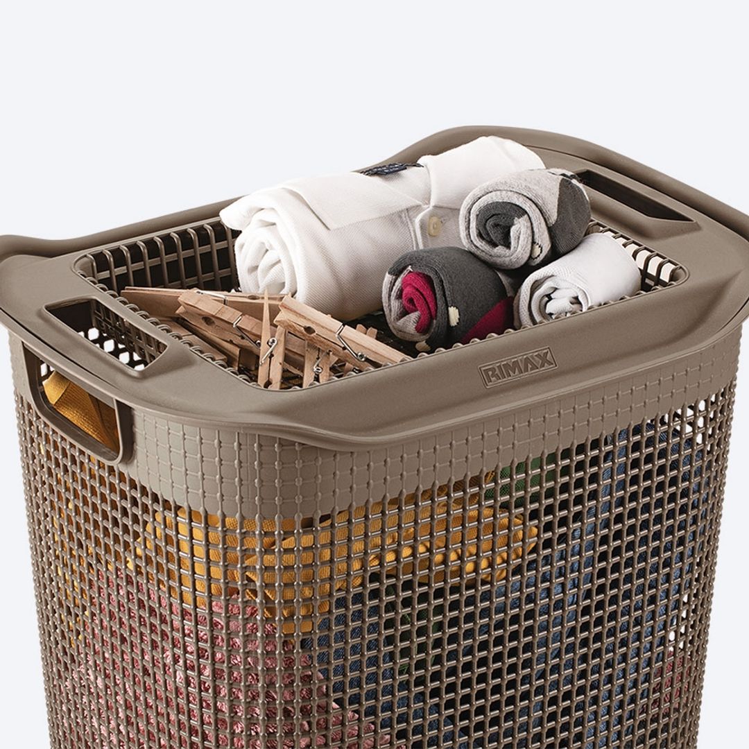 CESTA ROPA LINUM MOCCA RIMAX	