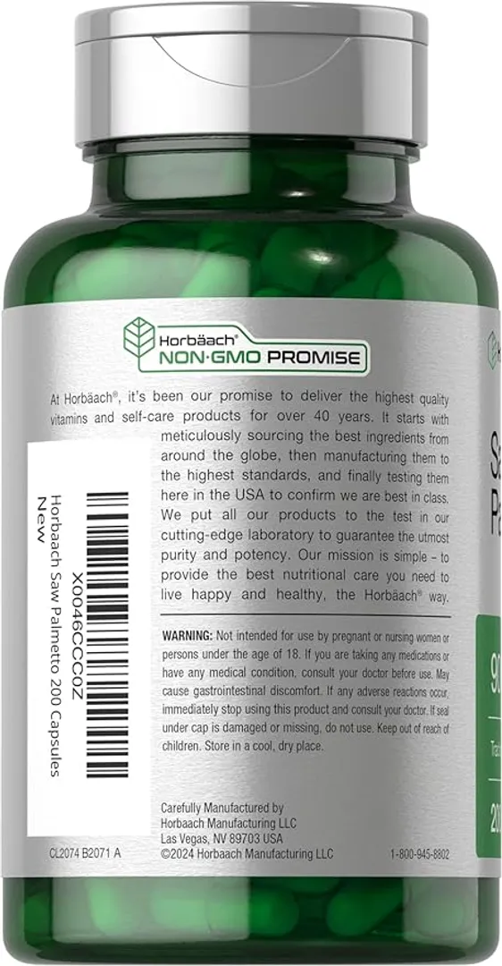 Saw Palmetto Extract 900 mg  200 cap Horbaach