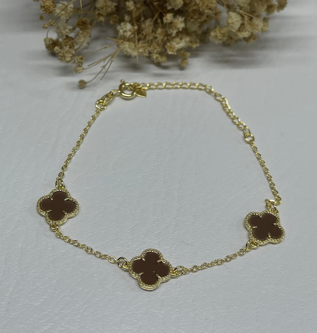 Pulsera van cleef x3 cafe de 18cm 