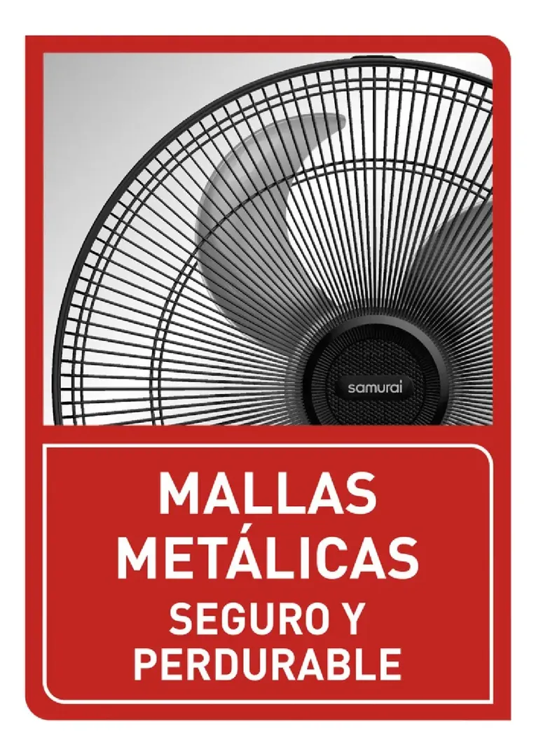 VENTILADOR SAMURAI DE PARED TURBO METALLIC NEGRO