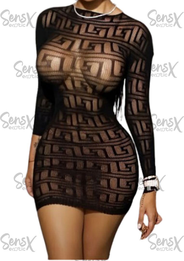 VESTIDOS DE MALLA MANGAS LARGAS