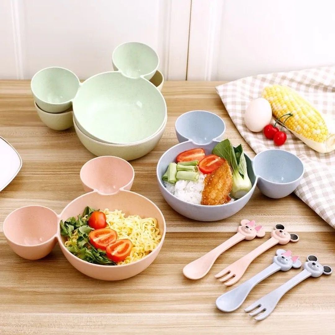 Set plato y cubiertos Mickey 