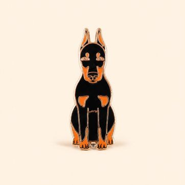 PIN DOBERMAN NEGRO - imagen 1