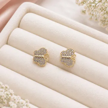 Imagen del producto Topitos Aretes Mariposa Microcirconados