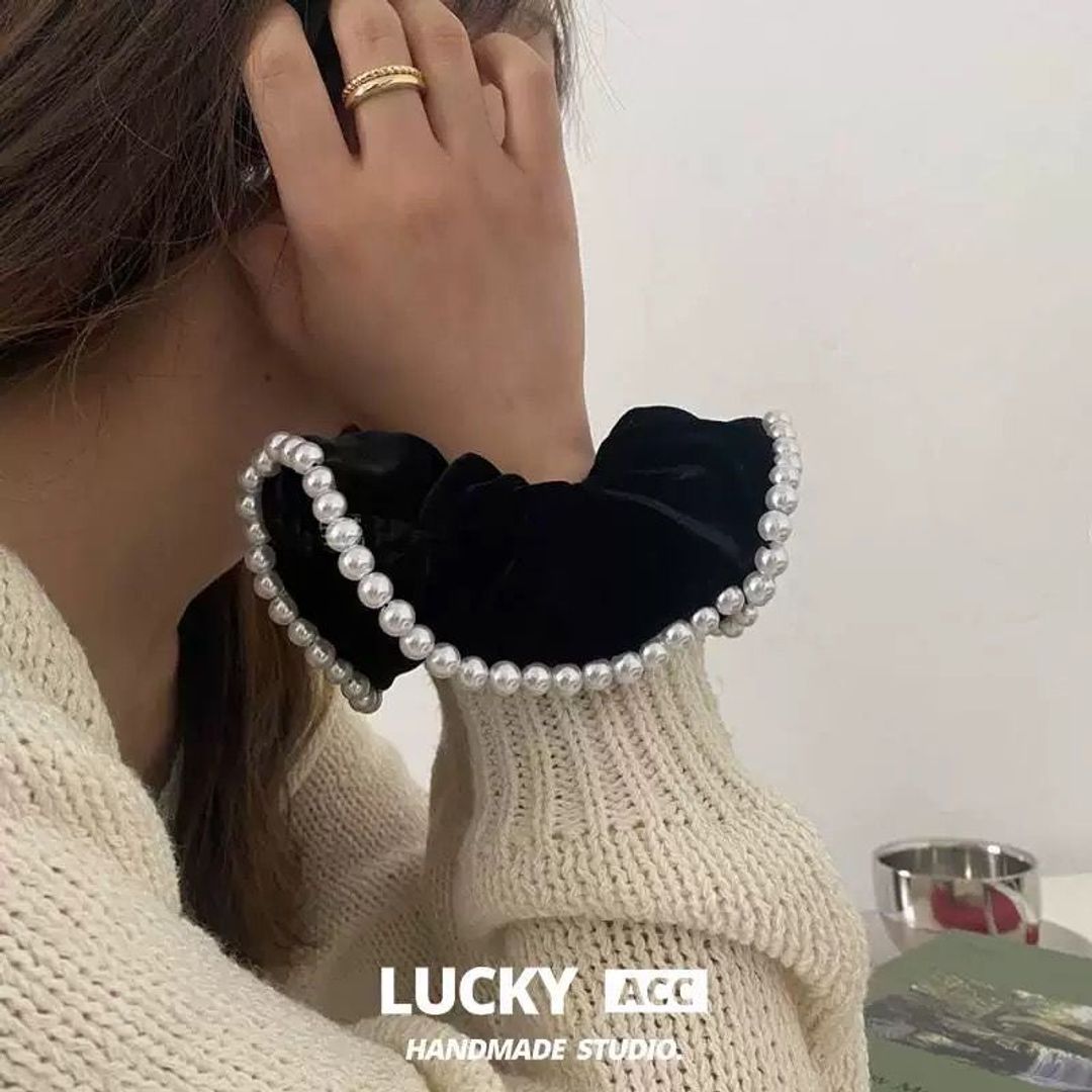 Scrunchie perlas 