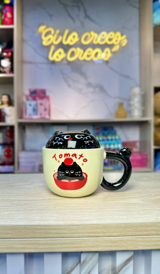 MUG GATO MANZANA