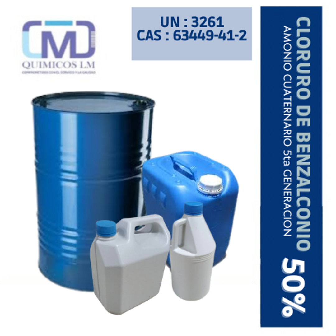 CLORURO DE BENZALCONIO 5ta GCION 50%